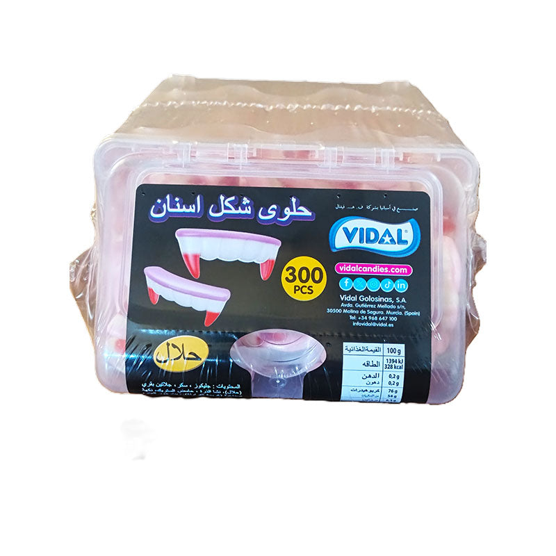Vidal Jelly Vampire Teeth Plastic 300pcs*6outer