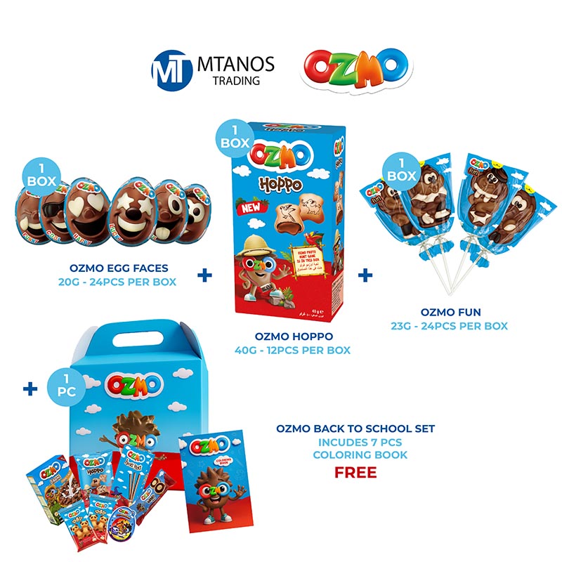 OZMO Egg Faces + Hoppo + Fun + Back to School Set
