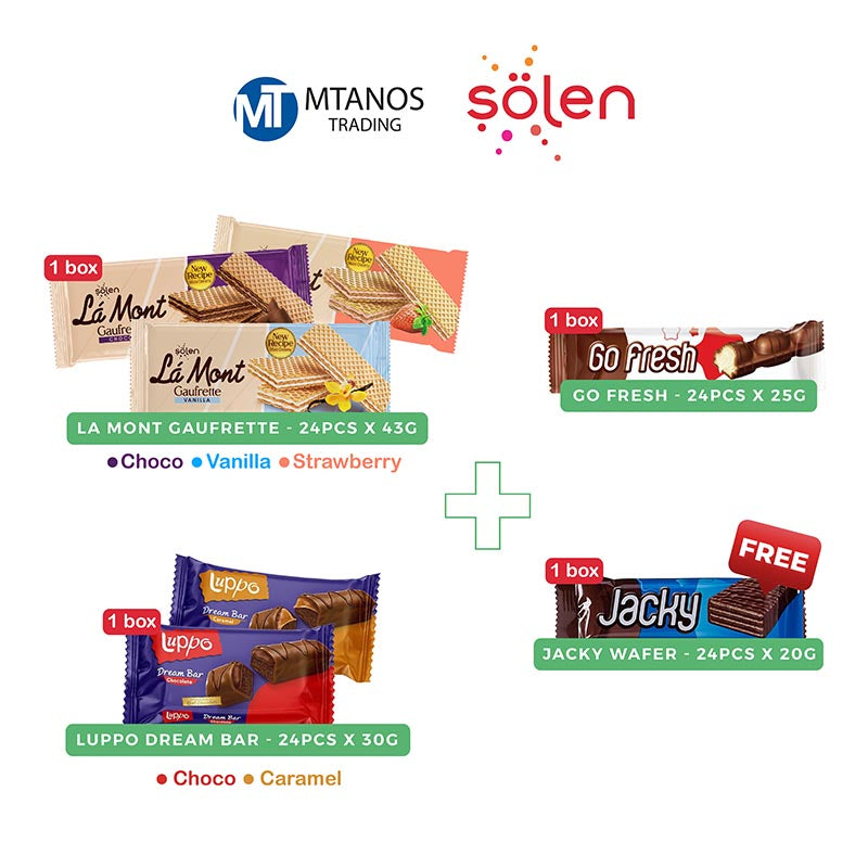 Solen La Mont Gaufrette + Luppo Dream Bar + GoFresh + Jacky