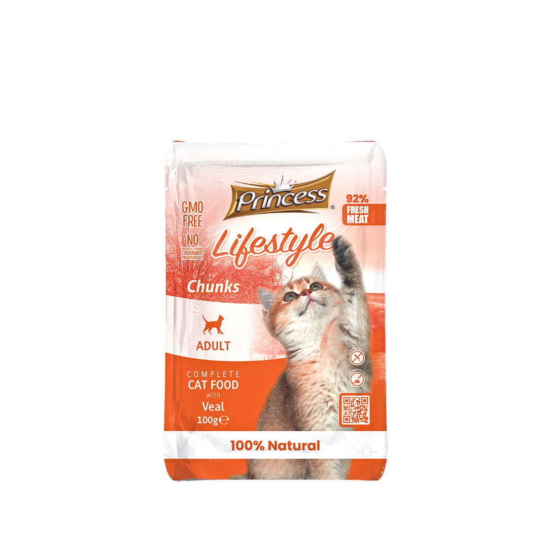 PRINCESS Lifestyle Veal Chunks For Cats
