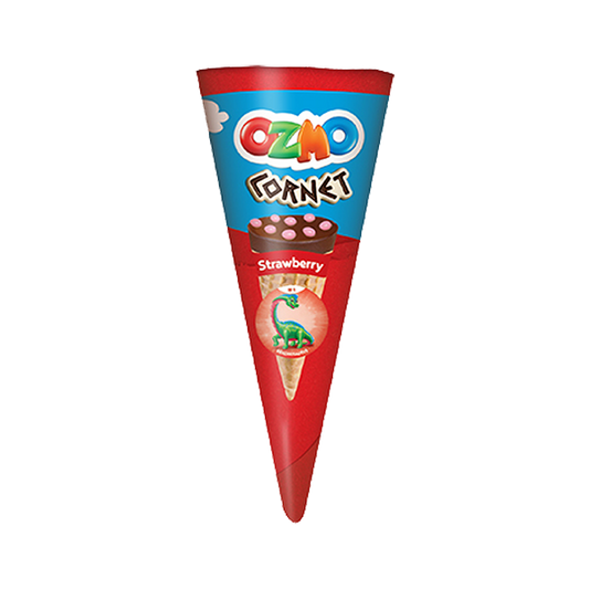 OZMO Cornet Waffle Cone with Cream (25g) - 24 Pieces per box