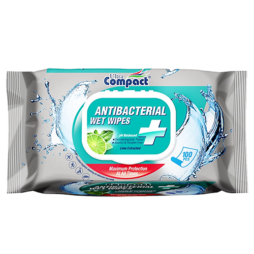 ULTRA COMPACT Antibacterial Wet Wipes 100 sheets
