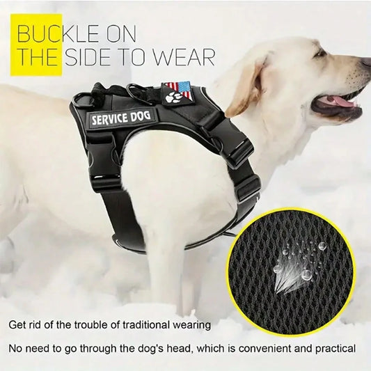 Shockproof Reflective Dog Harness – Adjustable Vest for Small, Medium & Large Dogs