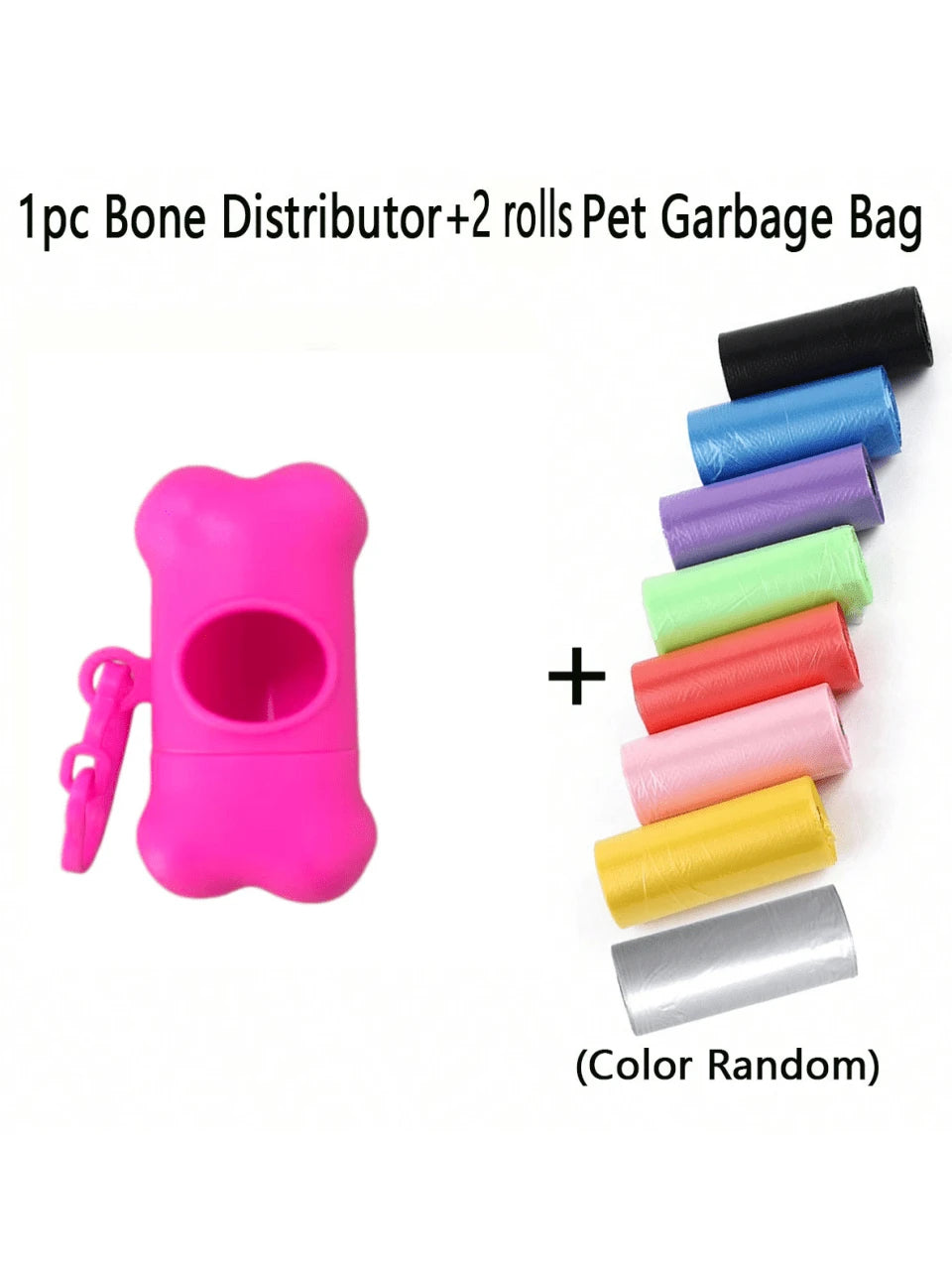 Dog Poop Bag Dispenser – Durable Polypropylene Holder with Pull Strap + 2 Rolls