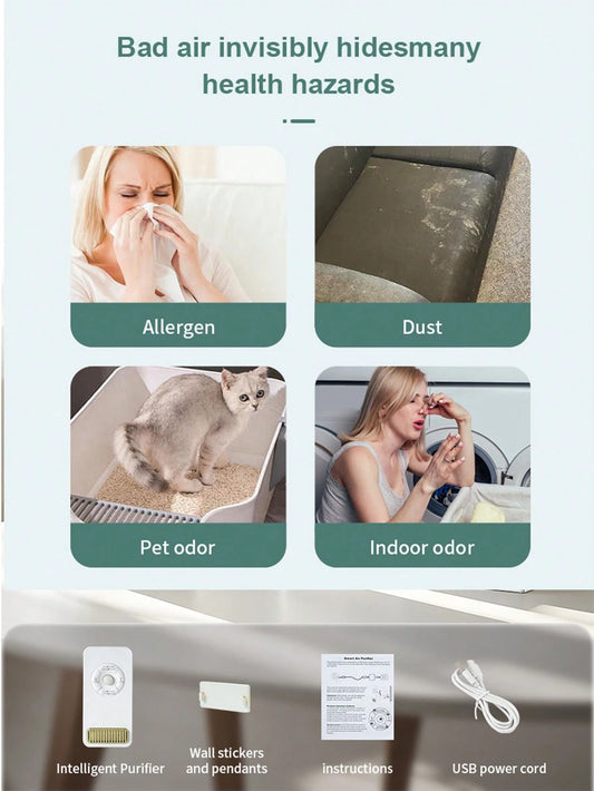 Smart Odor Eliminator Air Purifier | Portable Mini Air Cleaner