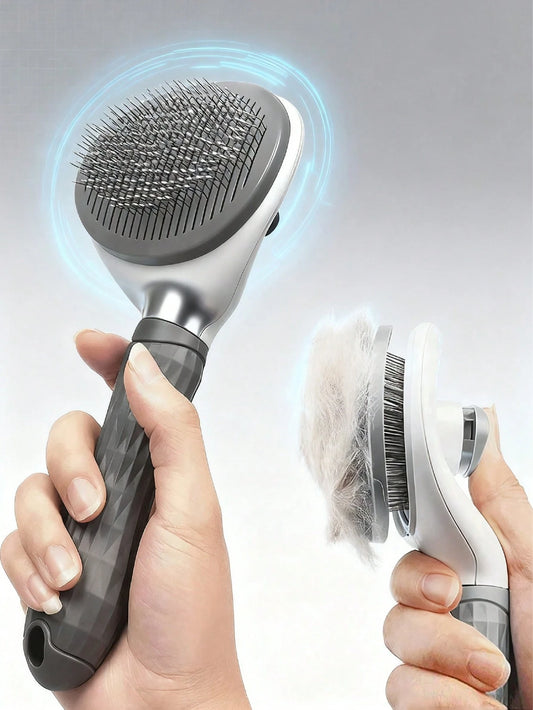 Self Cleaning Pet Grooming Brush for Dogs & Cats | Deshedding Comb
