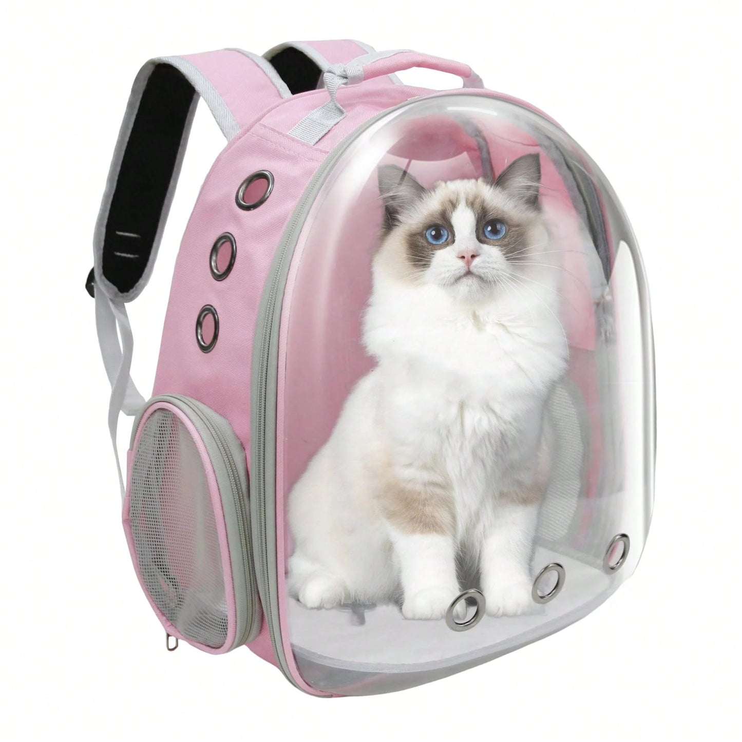 Transparent Space Capsule Pet Backpack – Hard Shell Breathable Carrier for Cats & Dogs