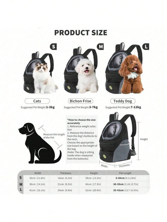 Pet Carrier Backpack for Small Dogs & Cats | Breathable Travel Bag