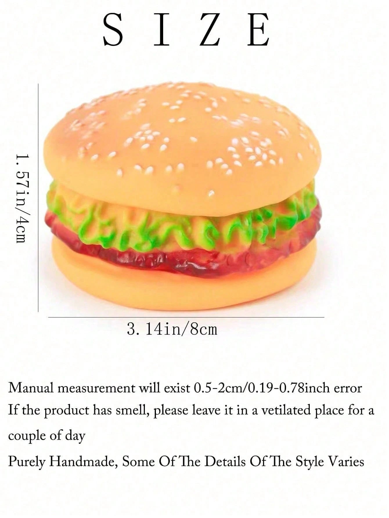 Hamburger Squeaky Dog Toy | Durable Plush Chew Toy for Dental Care & Training