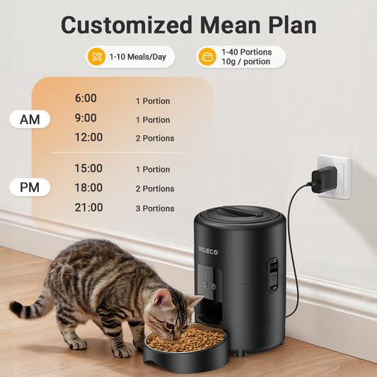 ROJECO 2L Automatic Pet Feeder | WiFi Smart Pet Feeder