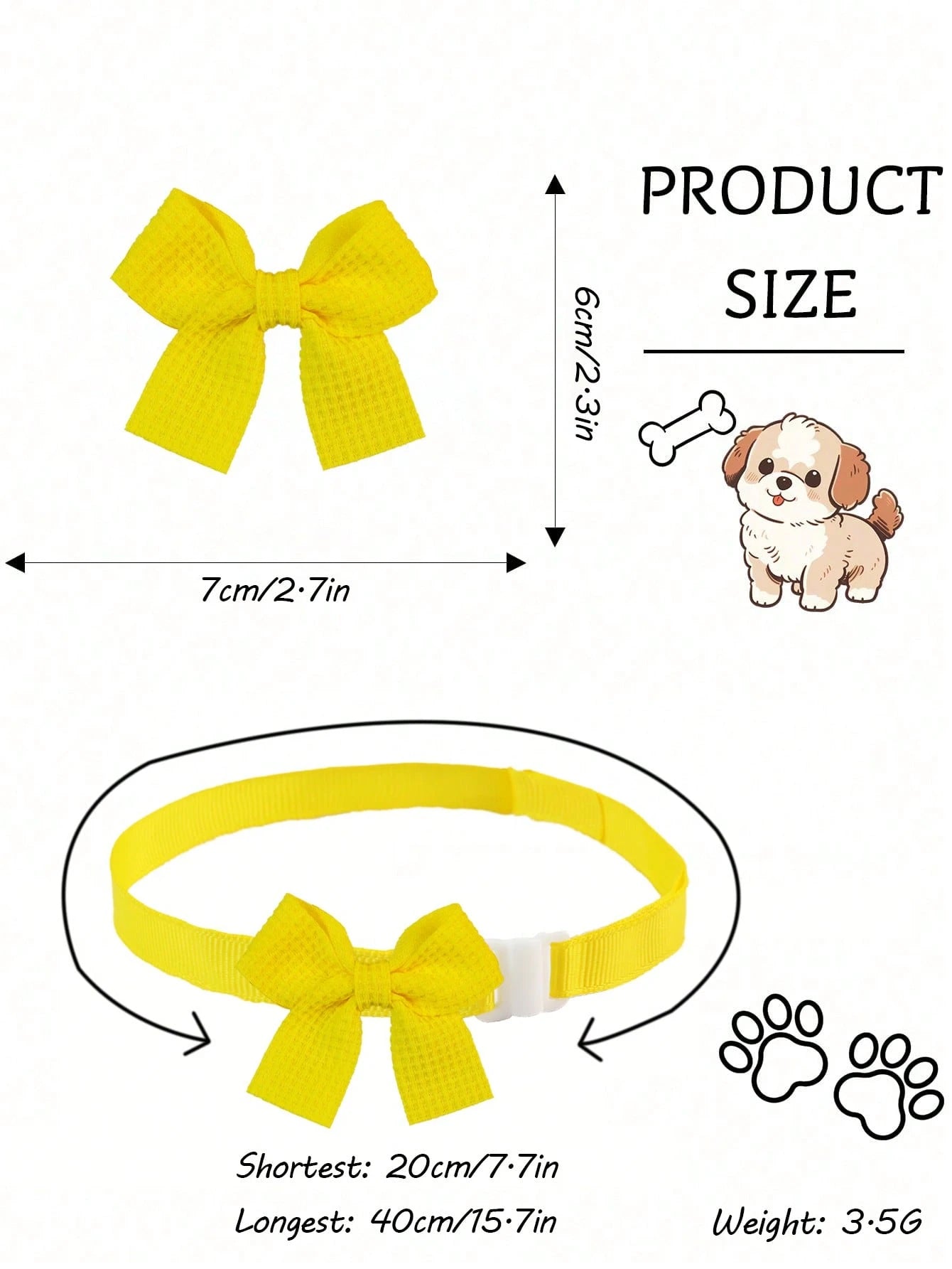 3pcs Adjustable Plaid Bow Tie Pet Collars – Stylish Daily Wear for Dogs & Cats
