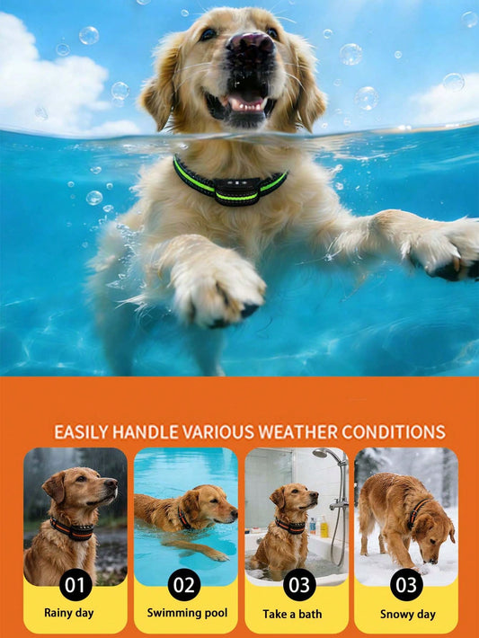 Automatic Rechargeable Bark Collar for Dogs | Waterproof Anti-Bark Training Collar