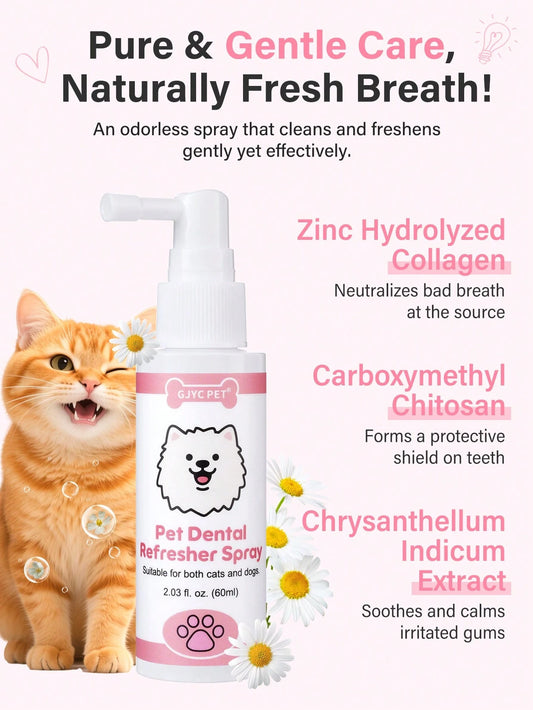 Cat Dental Spray for Fresh Breath & Teeth Cleaning (60ml)