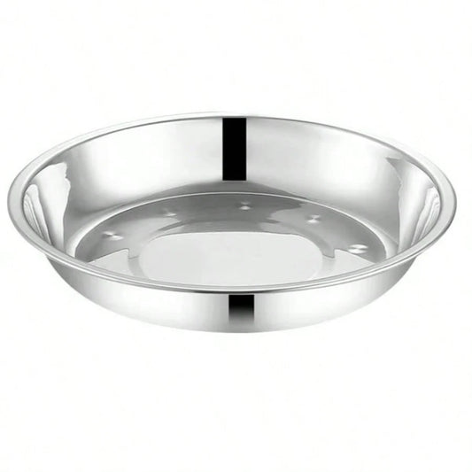 Stainless Steel Bowl | Wide & Shallow Pet Food & Water Dish