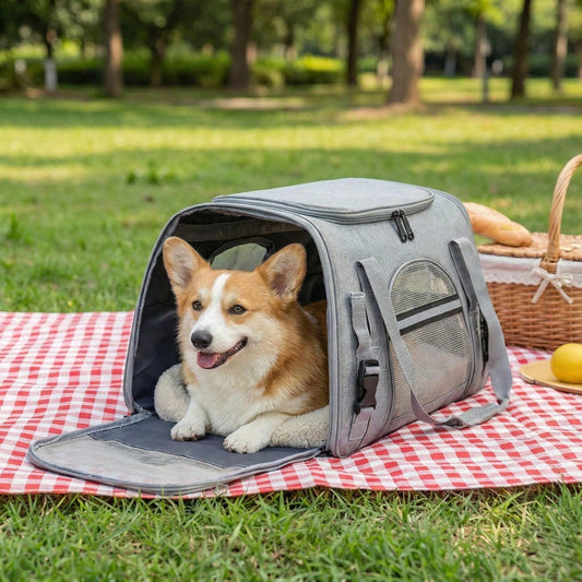 Soft Pet Carrier Bag | Foldable Breathable Cat & Dog Travel Carrier