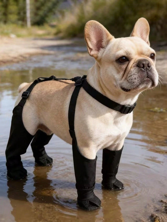 Adjustable Waterproof Dog Boots | Non-Slip Paw Protectors for Pets