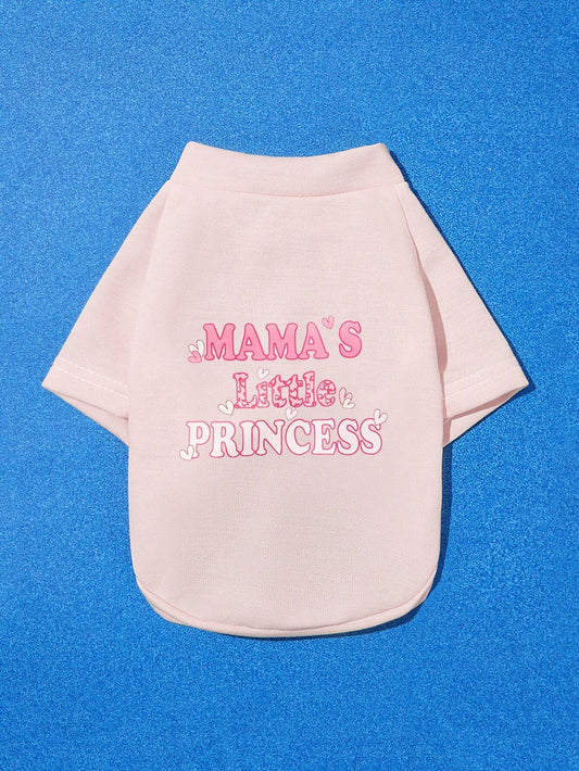Pink Pet Hoodie for Cats & Dogs | Cute Letter Print Hoodie