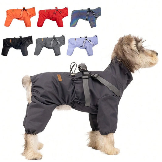 Waterproof Dog Raincoat with Reflective Strips | Outdoor Rain Jacket for Small & Medium Dogs