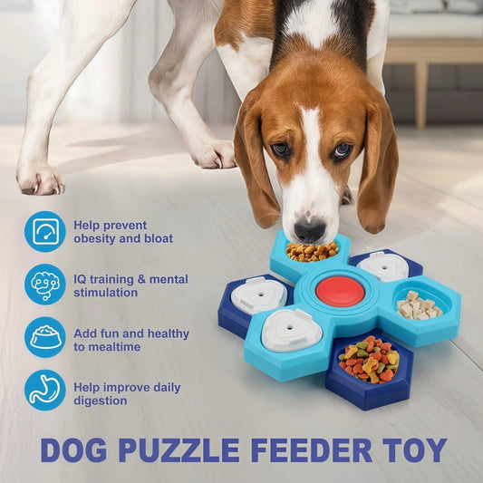 4-Layer Dog Puzzle Feeder | Interactive Slow Feeder Toy