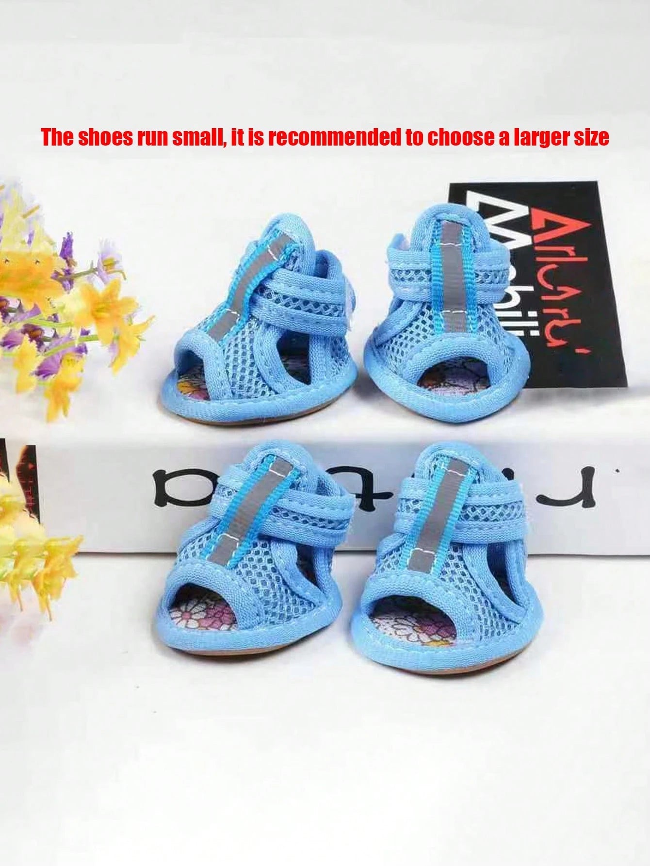 Pet Dog Summer Sandals | Non-Slip Shoes for Dogs & Cats (set of 4)