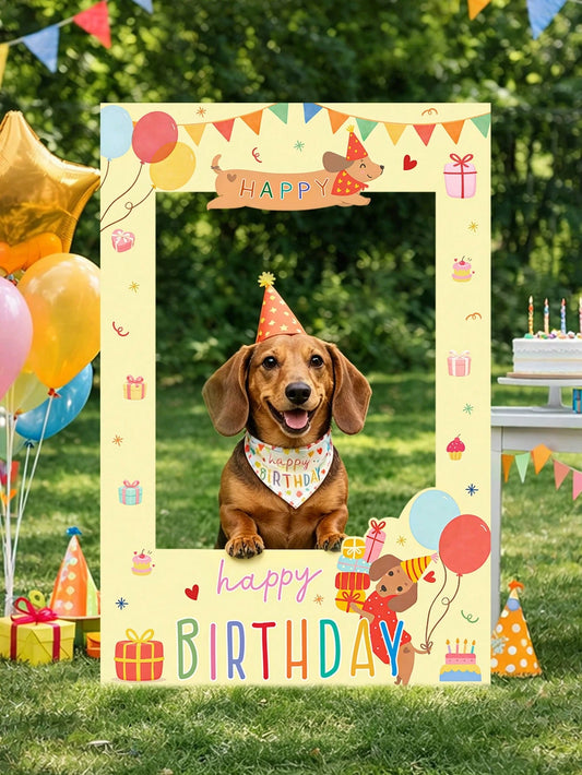 Birthday Photo Booth Frame – Dog Party Photo Prop