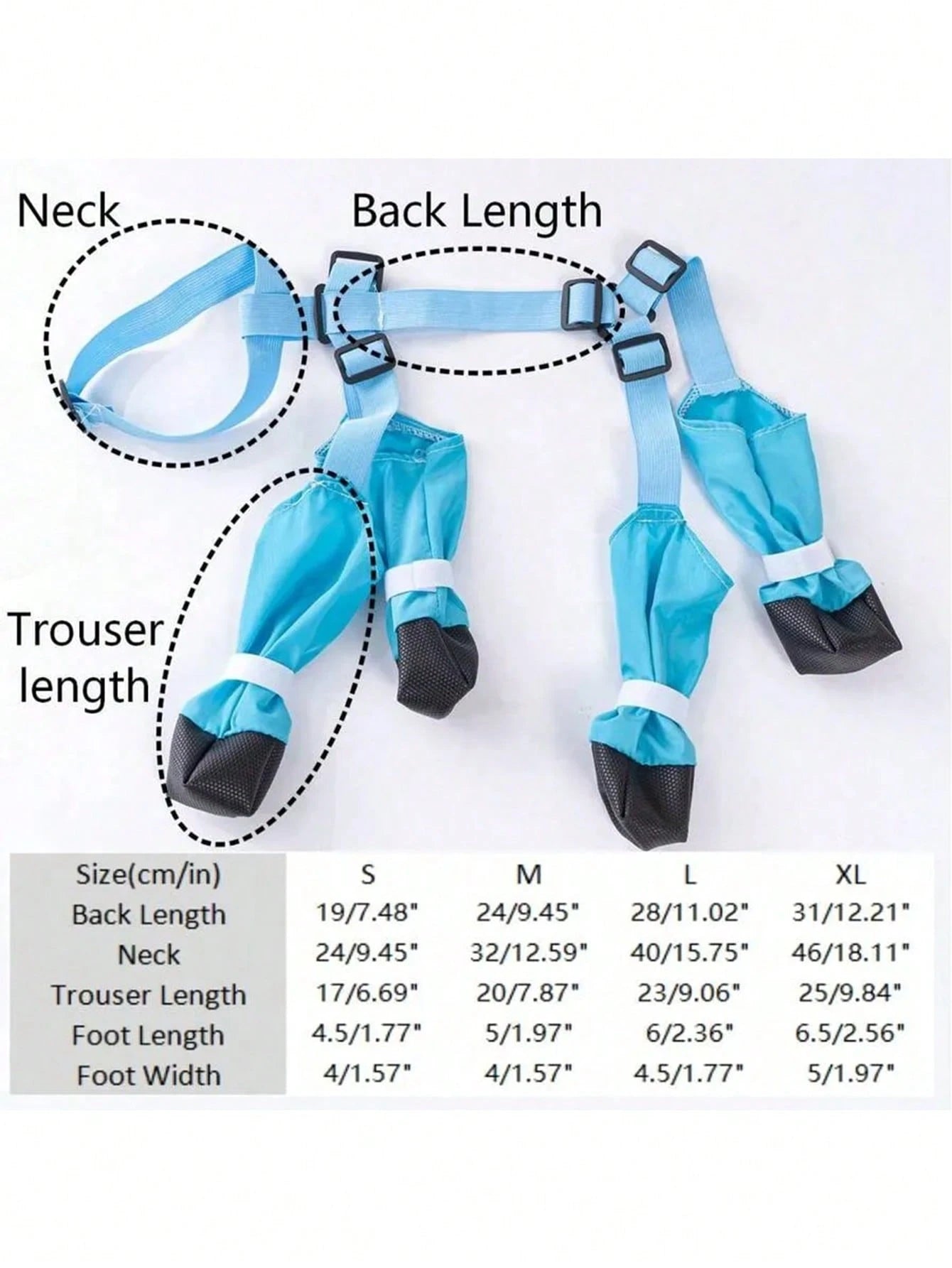 Dog Outdoor Pants with Shoes | Lightweight 4-Leg Dog Clothes
