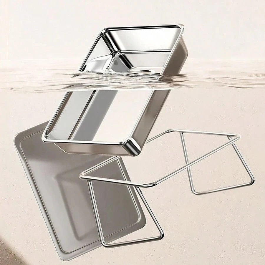 2000ml Stainless Steel Dog Bowl – Elevated Tilted Neck-Relief Feeder