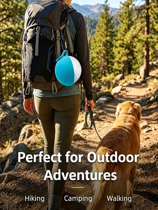Portable Dog Water Bottle with Foldable Silicone Bowl | Leak-Proof Travel Water Dispenser
