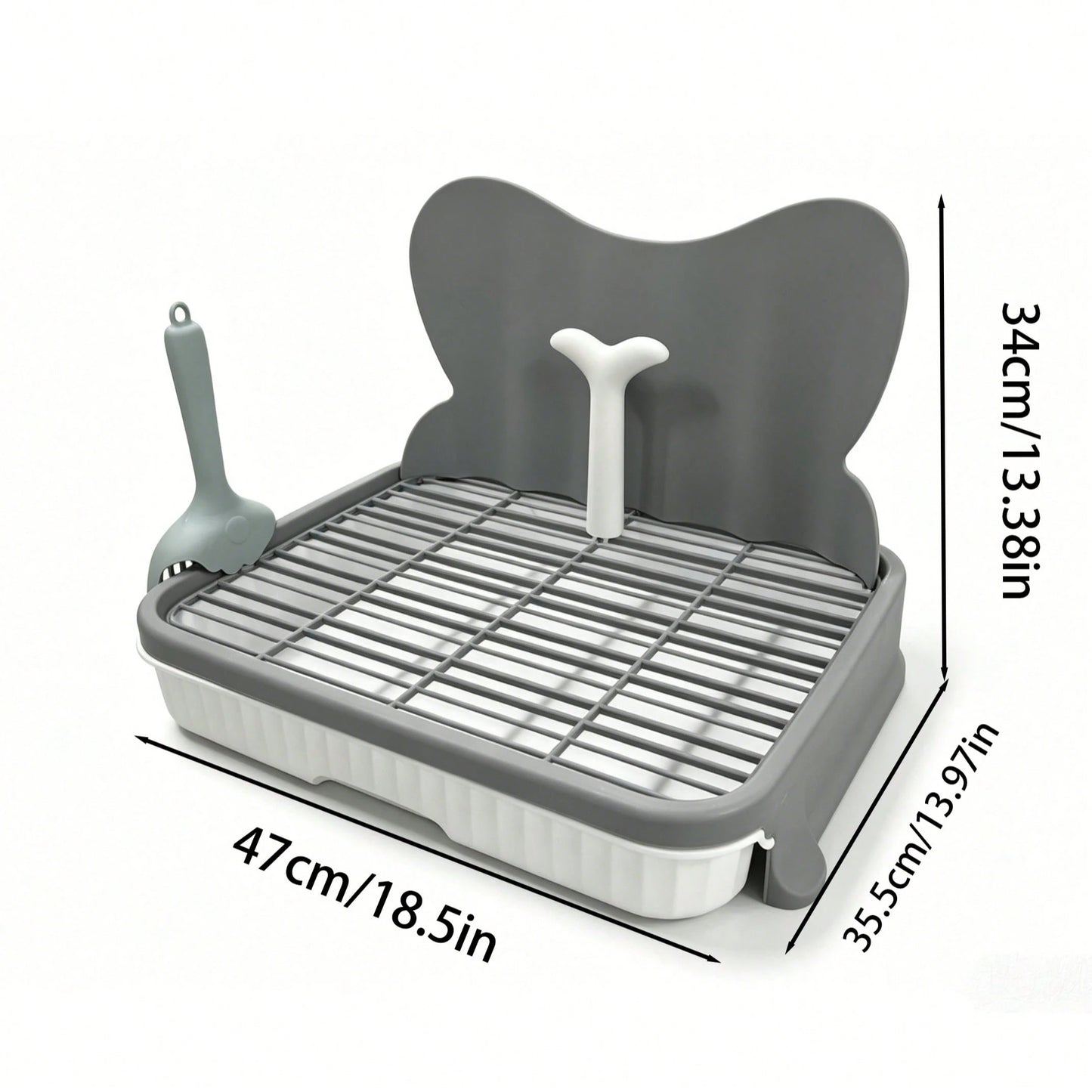 Indoor Dog Toilet with Splash Guard & Pee Pad Holder | Easy Clean Training Tray