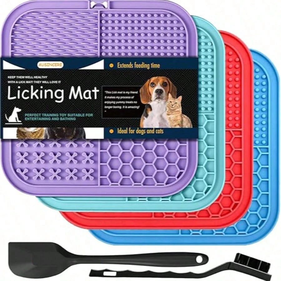 Pet Lick Mat with Suction Cups | Slow Feeder for Dogs & Cats