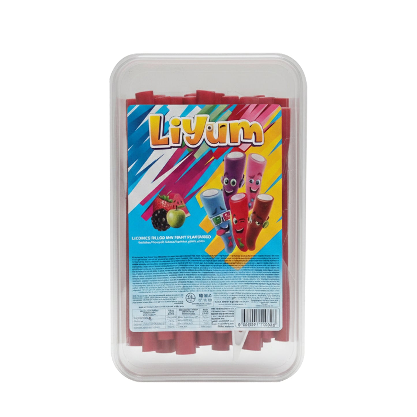LIYUM Jellies: Red Licorice short belts with Strawberry filling (1500g)