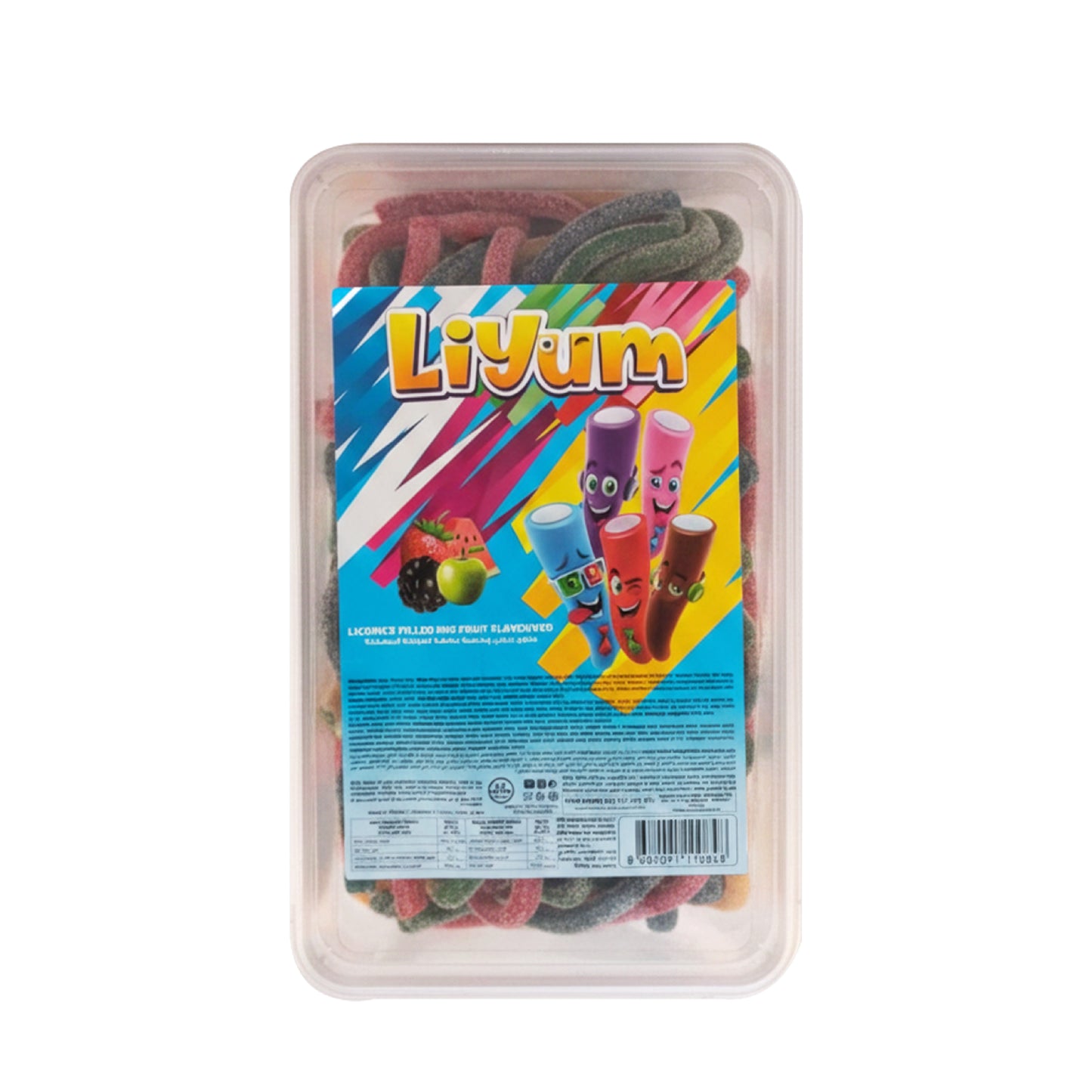 LIYUM Jellies: Sour Fruit Flavored Licorice sticks (1000g)