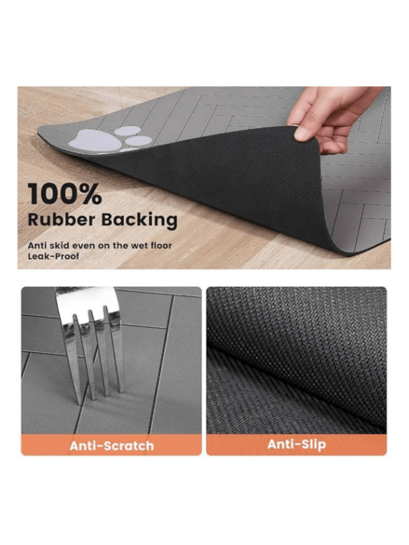Fast-Drying Pet Feeding Mat | Absorbent Waterproof Food & Water Bowl Mat