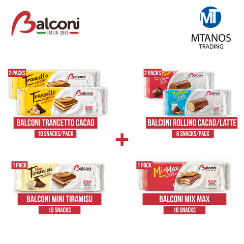 BALCONI Trancetto cacao + Mini Tiramisu + Rollino + MixMax