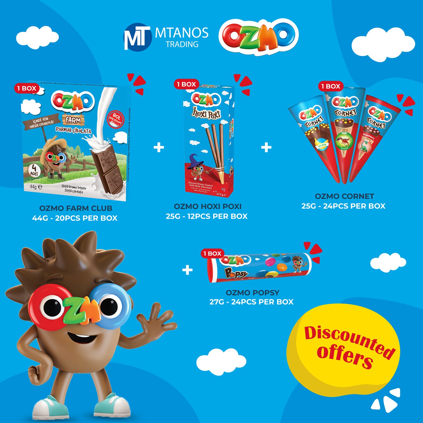 OZMO Farm Club + Hoxi Poxi + Cornet + Popsy Offer