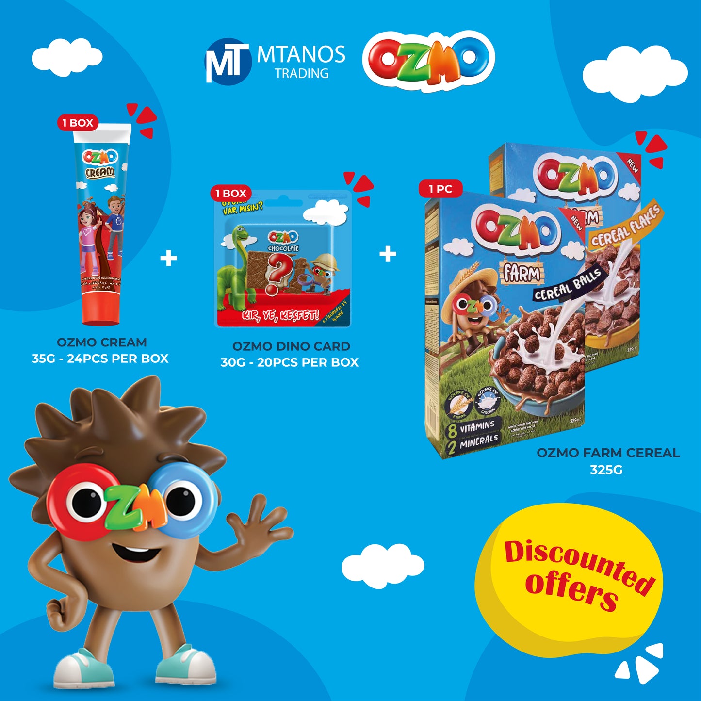 OZMO Farm Cereal + Dino Card + Cream Offer