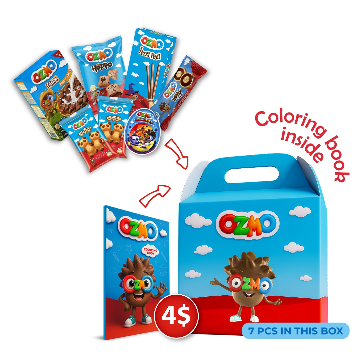 OZMO Snack Set 7pcs with coloring book