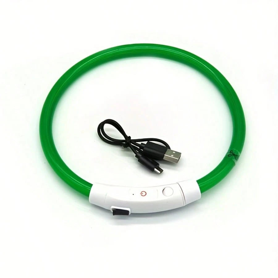 USB Rechargeable LED Dog Collar | Glowing Safety Collar for Pets