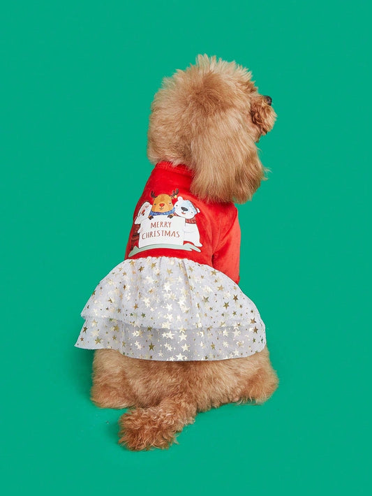 Christmas Pet Dress for Dogs & Cats – Snowman, Reindeer & Bell