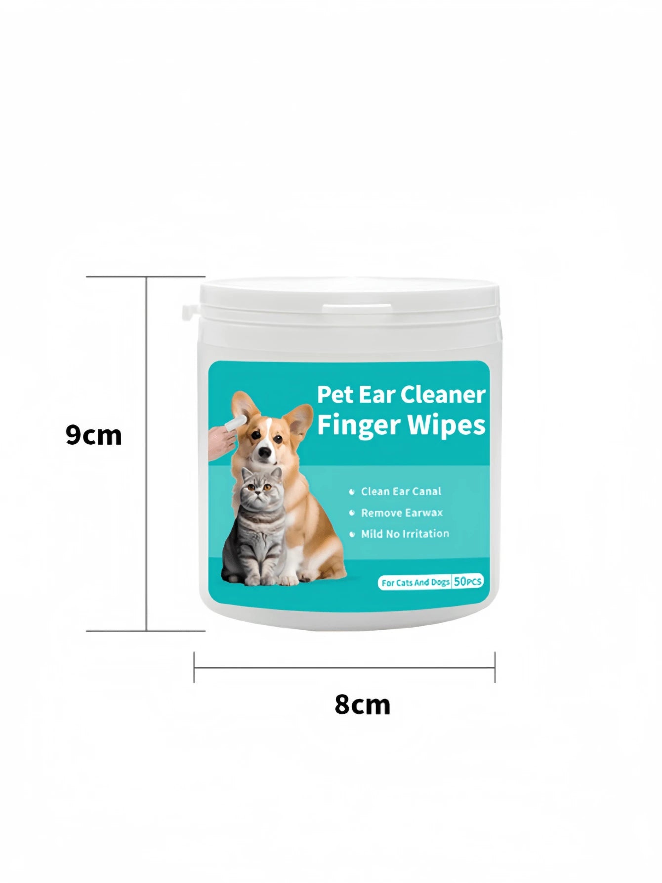 50pcs Pet Ear Cleaning Wipes | Coconut Scent for Dogs & Cats