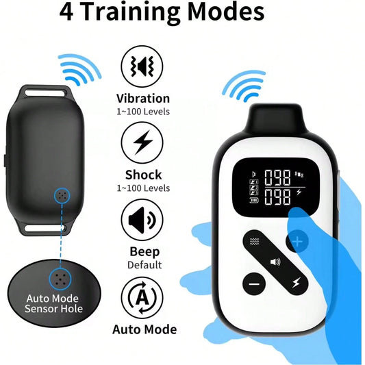 2800ft Remote Anti-Bark Dog Collar | Beep & Vibration