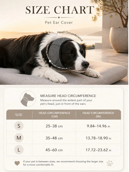 Dog Noise-Reducing Ear Muffs – Calming Ear Cover for Dogs