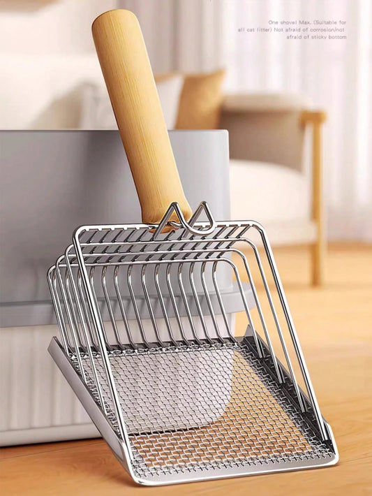 Stainless Steel Cat Litter Scoop | Fine Hole Pet Sifter