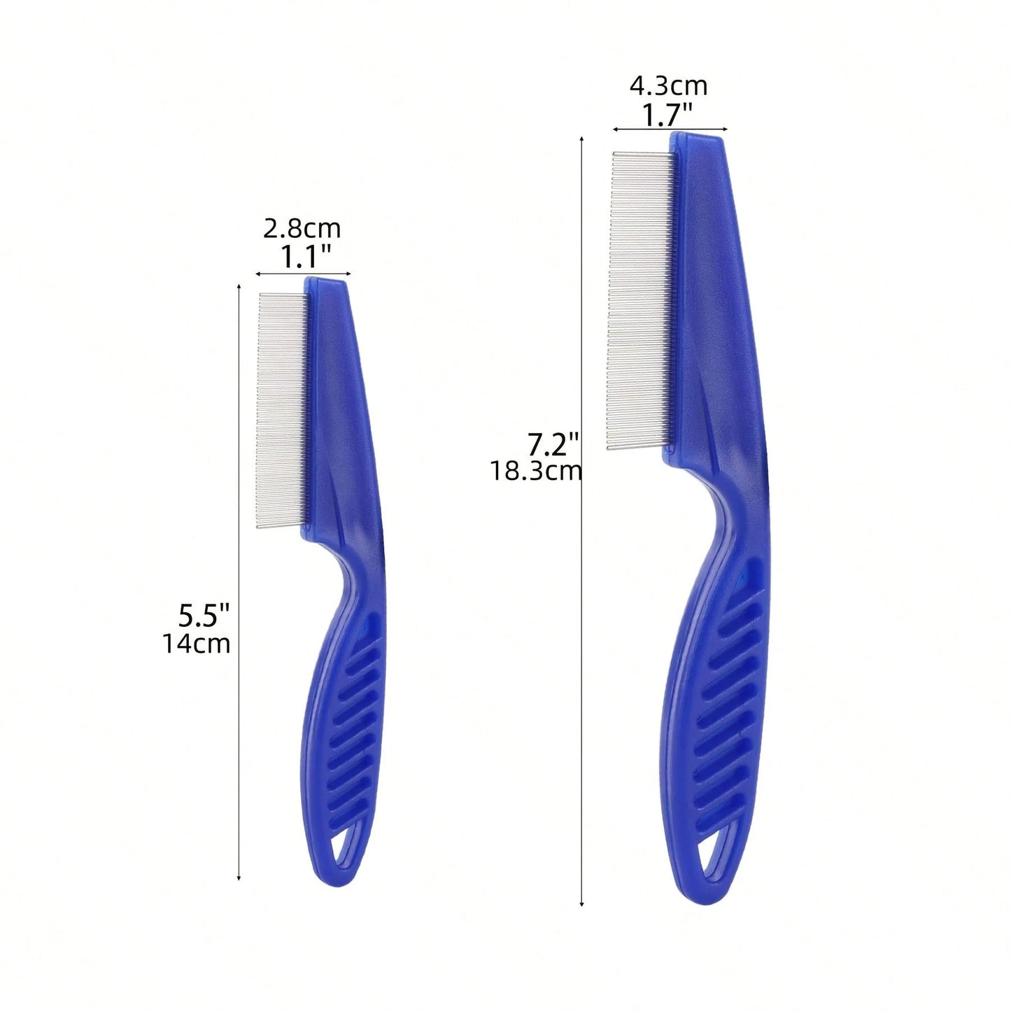 Pet Grooming Comb Set | Dog & Cat Hair Care Brushes (Set of 2 - Big & Small)