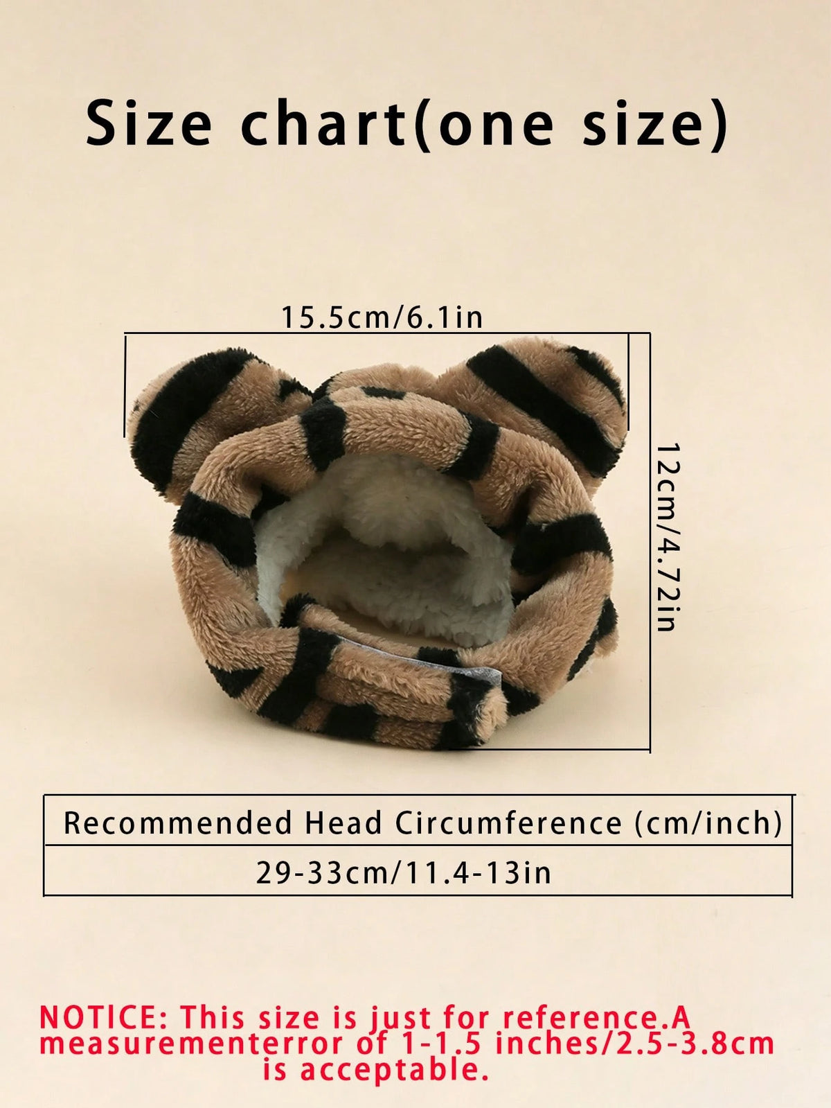 Tiger Stripe Pet Hat – Warm Fleece Hat for Dogs & Cats