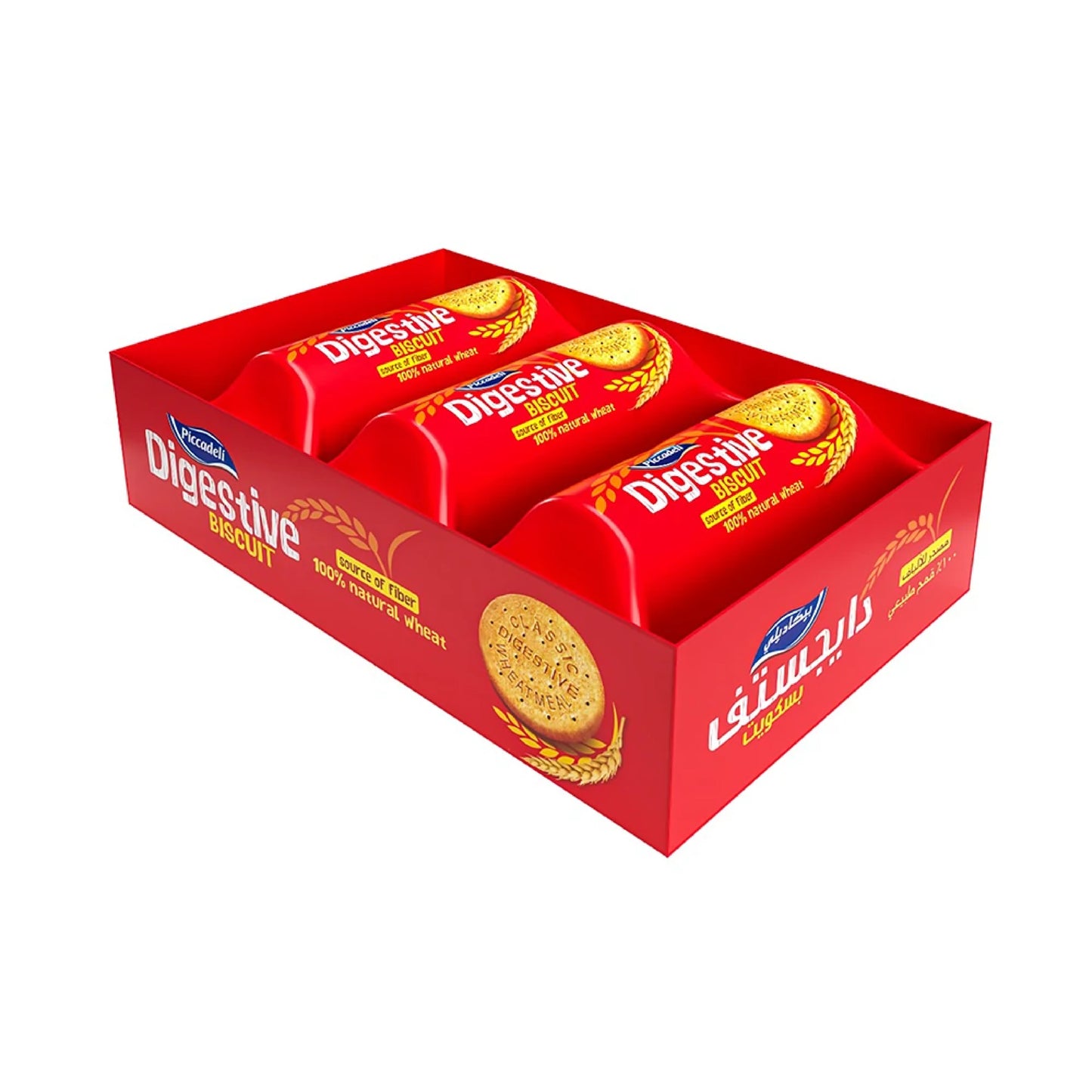 PICCADELI Digestive wheat-based Biscuits (175g) - 3 Pieces per box