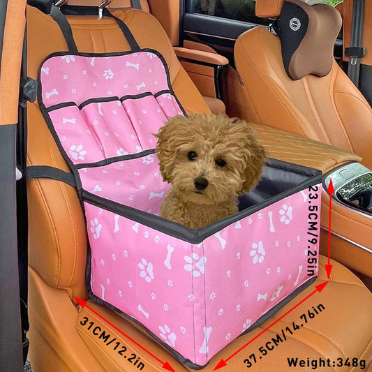 Car Passenger Seat Pet Basket – Durable Anti‑Scratch Cloth Design with Storage Bag
