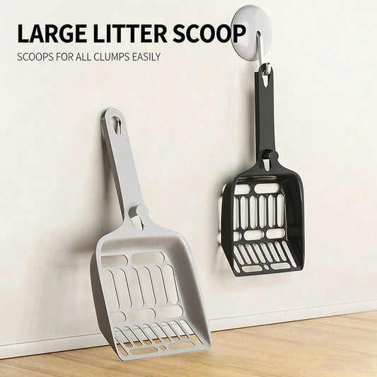 Large Fine-Hole Cat Litter Scoop – Heavy-Duty Pet Waste Sifter