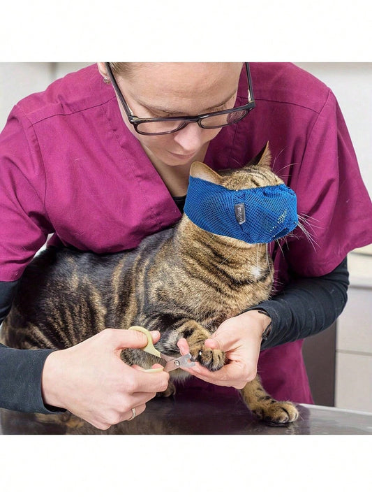 Cat Breathable Mask – Anti‑Scratch, Anti‑Bite, Adjustable Grooming & Bathing Muzzle