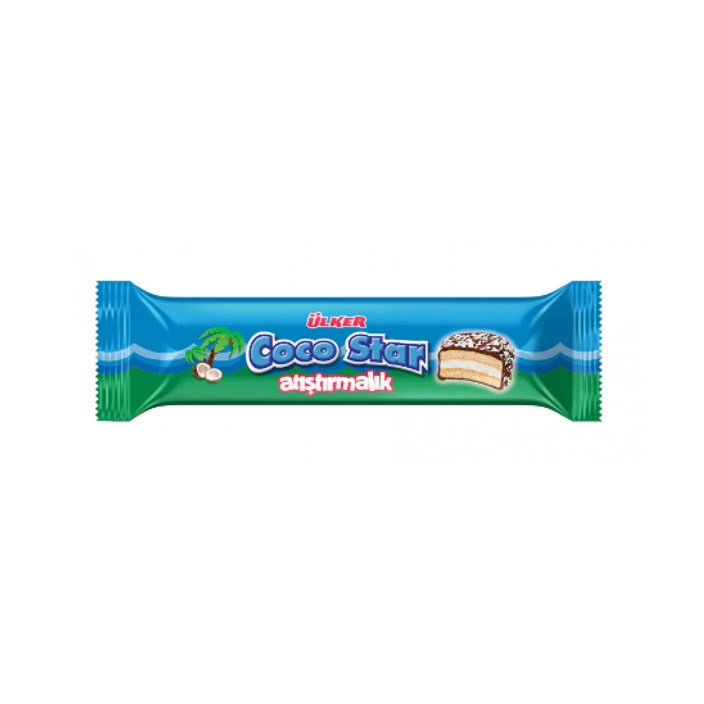 ULKER Coco Star Biscuit with Coconut Filling (66g) - 24 Pieces per box